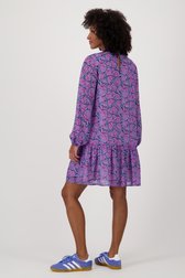 Robe violette légère à volants de Louise pour Femmes