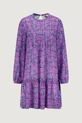 Robe violette légère à volants de Louise pour Femmes