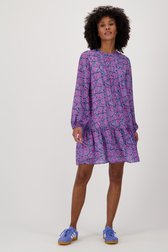Robe violette légère à volants de Louise pour Femmes