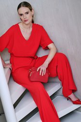 Rode blouse met striklint van D'Auvry voor Dames