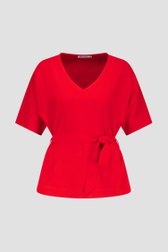 Rode blouse met striklint van D'Auvry voor Dames