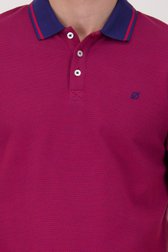 Rode polo met fijne blauwe print van Ravøtt voor Heren