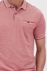 Detail van Rode polo met korte mouwen door Dansaert Blue voor Heren
