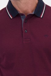 Detail van Rode polo met lange mouwen door Dansaert Blue voor Heren