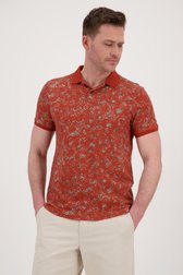 Rode polo met print van BlueFields voor Heren