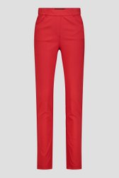 Productfoto 2 van Rode stretchbroek met elastische tailleband door Claude Arielle voor Dames