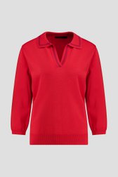 Productfoto 1 van Rode trui met driekwartmouwen door Claude Arielle voor Dames