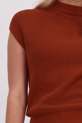 Detail van Roestbruine trui zonder mouwen door Liberty Loving nature voor Dames