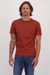 Voorkant van Roestkleurig T-shirt met ronde hals door Liberty Island voor Heren