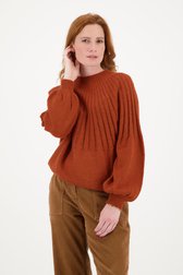 Roestkleurige trui met kraag van Libelle voor Dames