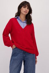 Voorkant van Rood gemêleerde trui door Louise voor Dames