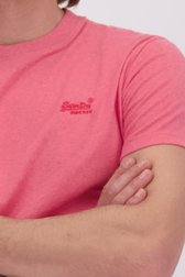 Detail van Rood katoenen T-shirt door Superdry voor Heren