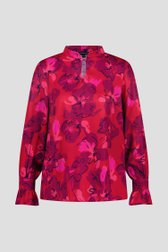 Rood-roze blouse met zijdelook van More & More voor Dames