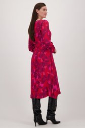 Rood-roze kleedje met zijdelook van More & More voor Dames