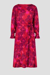 Rood-roze kleedje met zijdelook van More & More voor Dames