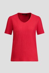Productfoto 1 van Rood T-shirt in textuurstof door Claude Arielle voor Dames
