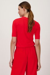 Rood T-shirt met V-hals van D'Auvry voor Dames