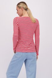 Achterkant van Rood-wit gestreept T-shirt  door Marc O'Polo voor Dames