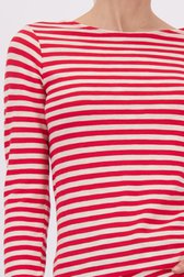 Detail van Rood-wit gestreept T-shirt  door Marc O'Polo voor Dames