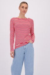 Voorkant van Rood-wit gestreept T-shirt  door Marc O'Polo voor Dames