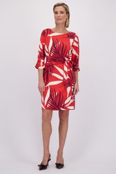 Voorkant van Rood-wit kleedje met bladermotief door Claude Arielle voor Dames
