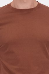 Detail van Roodbruin T-shirt met lange mouwen door Liberty Island voor Heren