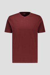 Productfoto 1 van Roodbruin T-shirt met V-hals door Liberty Island voor Heren
