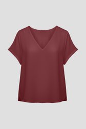 Productfoto 1 van Roodbruine blouse met korte mouw door ONLY Carmakoma voor Dames