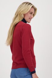 Roodbruine cardigan met ton-sur-ton knopen van Claude Arielle voor Dames
