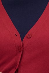 Roodbruine cardigan met ton-sur-ton knopen van Claude Arielle voor Dames