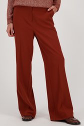 Roodbruine wijde broek van Libelle voor Dames