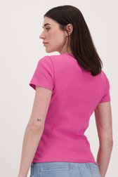 Roos geribbeld T-shirt van JDY voor Dames