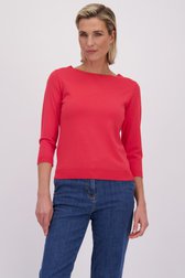 Vidéo de Pull rouge finement tricoté de Claude Arielle pour Femmes