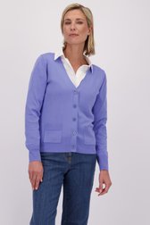 Video van Blauwe cardigan met lange mouwen door Claude Arielle voor Dames