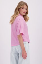 Achterkant van Roze blouse met korte mouwen door Libelle voor Dames