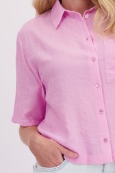 Detail van Roze blouse met korte mouwen door Libelle voor Dames