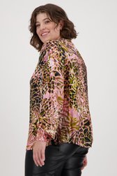 Roze blouse met print van Fransa voor Dames