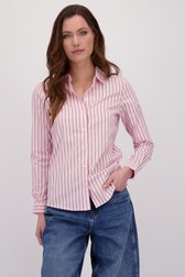 Voorkant van Roze blouse met wit gestreept motief door JDY voor Dames