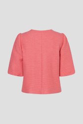 Productfoto 2 van Roze bouclé vest met korte mouwen door More & More voor Dames