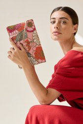 Roze clutch met glitter en bloemen van Bulaggi voor Dames