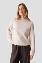 Voorkant van Roze gemêleerde trui met ballonmouwen  door Opus voor Dames