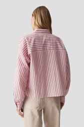 Achterkant van Roze gestreepte blouse  door Opus voor Dames