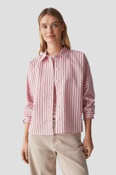 Voorkant van Roze gestreepte blouse  door Opus voor Dames