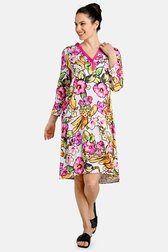 Roze kleedje met bloemenprint van Bicalla voor Dames