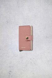 Voorkant van Roze lederen kaarthouder - Miniwallet Pebble door Secri voor Dames