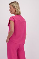 Achterkant van Roze mouwloze blouse door Claude Arielle voor Dames