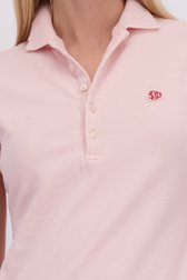 Detail van Roze polo met korte mouwen door Superdry voor Dames