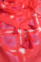 Roze sjaaltje met paars-witte aquarelprint van Libelle voor Dames