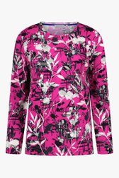 Roze T-shirt met bloemenprint van Bicalla voor Dames