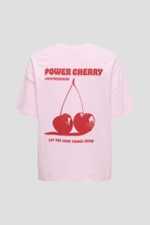 Productfoto 2 van Roze T-shirt met print op de rug door JDY voor Dames